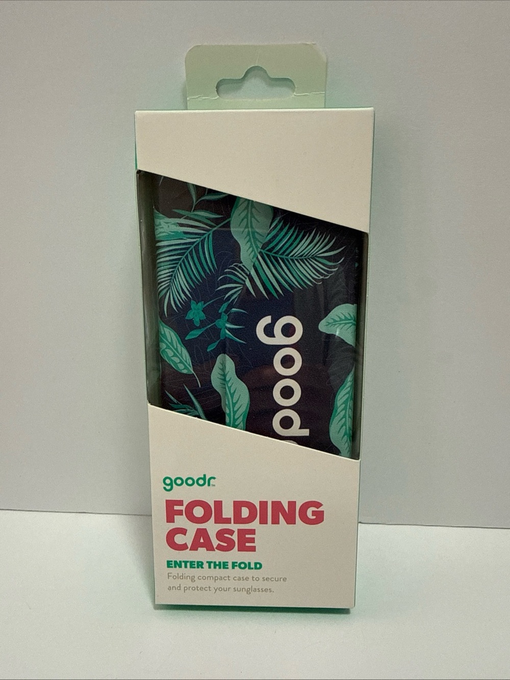 Goodr Hard Folding Case Tropical Plant Print Sunglasses Eyewear Accessory NWT